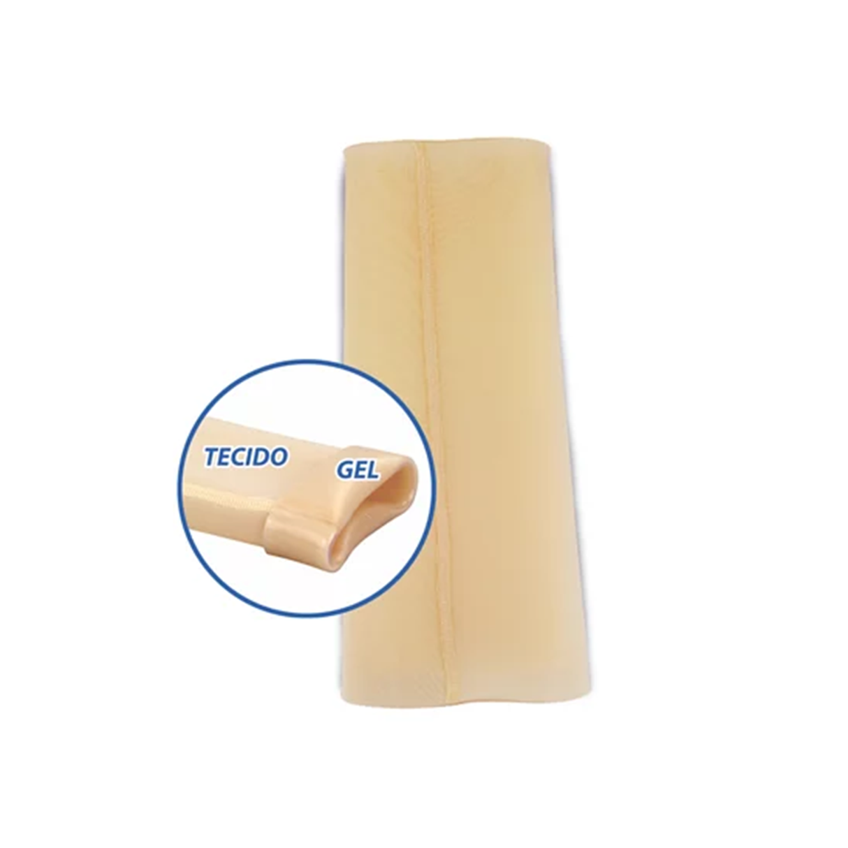 LINER TRANSTIBIAL DE GEL COM TECIDO SEM CONEXÃO