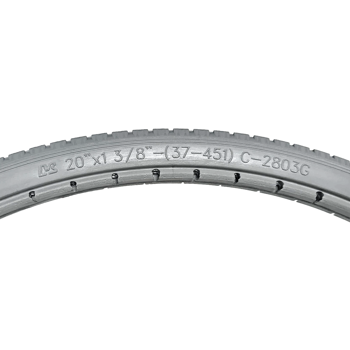 PAR PNEUS ANTIFURO PU 20x1 3/8 CINZA PARA CADEIRA DE RODAS INFANTIS