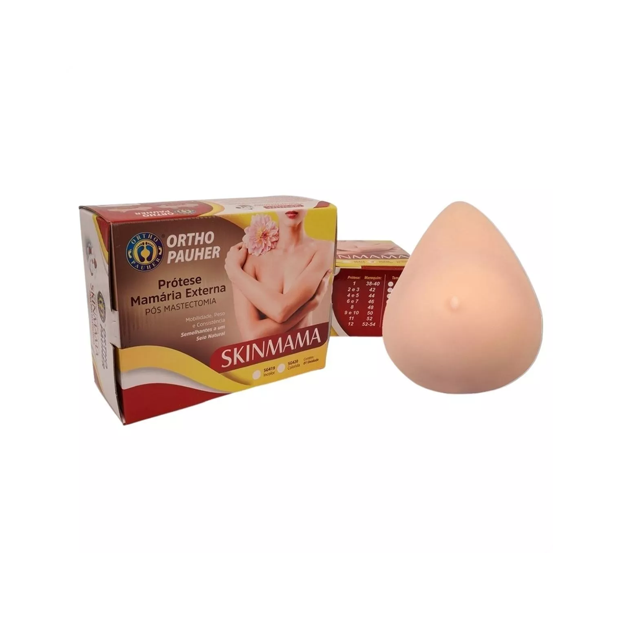PRÓTESE MAMÁRIA EXTERNA DE SILICONE SILIGELMAMMA MODELO GOTA