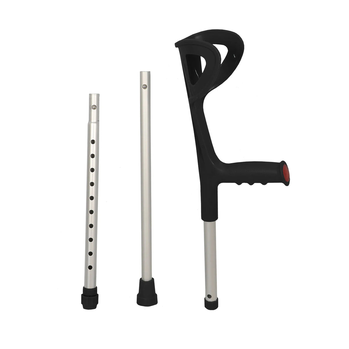 MULETA CANADENSE D6 REGULÁVEL EM ALUMÍNIO PRETA